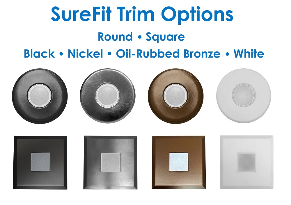 NICOR DLF SureFit LED Downlight Trim Options