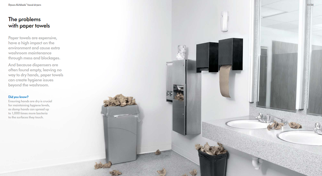 Dyson Airblade Paper Towel Waste