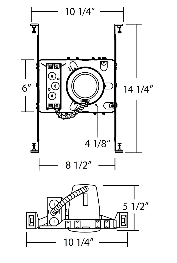 NICOR 19000A-LED-ID Housing Dimensions