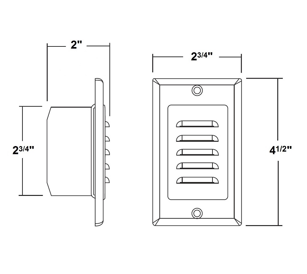 NICOR STP-10-120 LED Step Light Dimensions